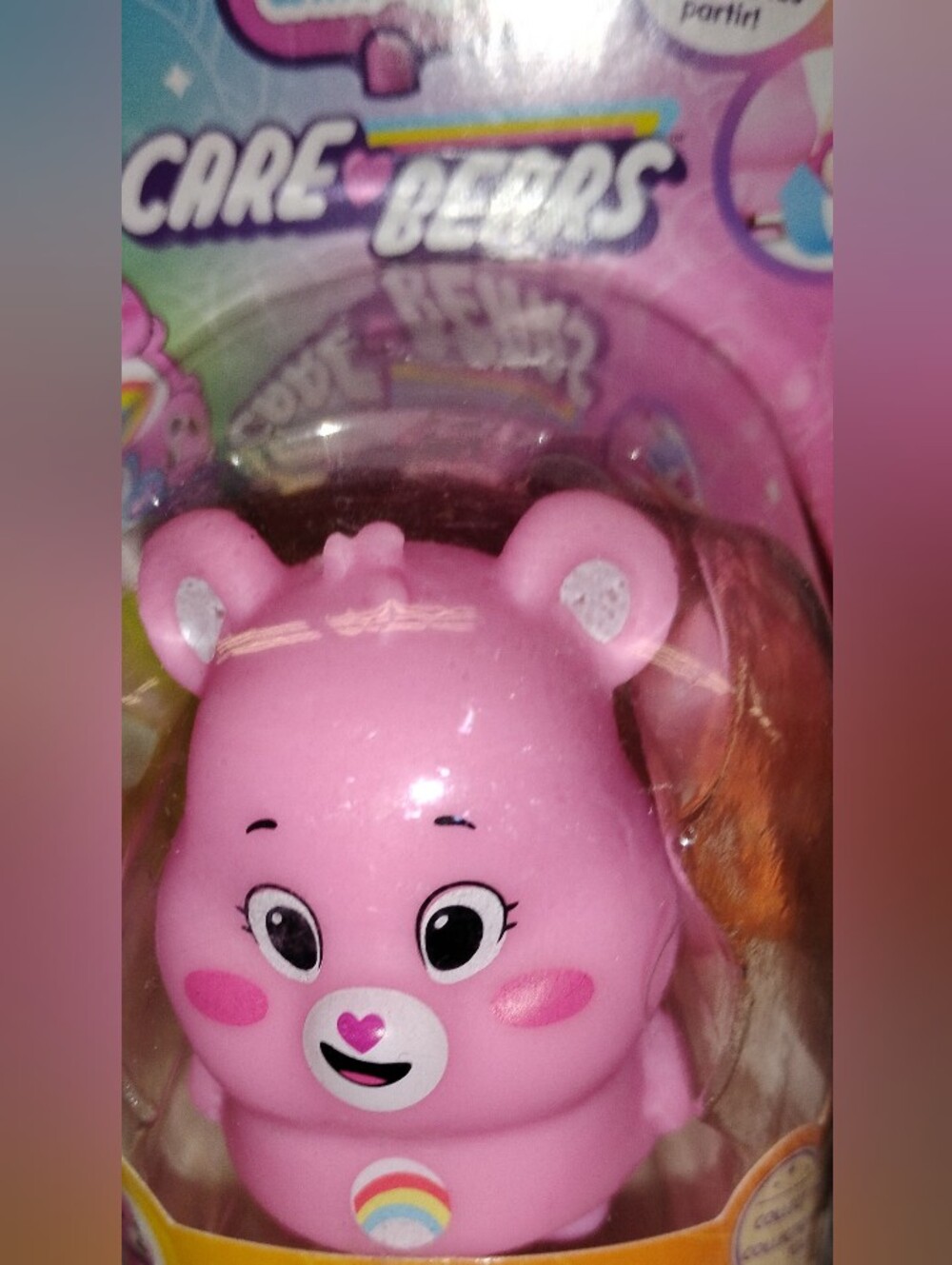Kids' Care Bears Pink Plush-Style Heart Nose Walk & Wind Toy Figure